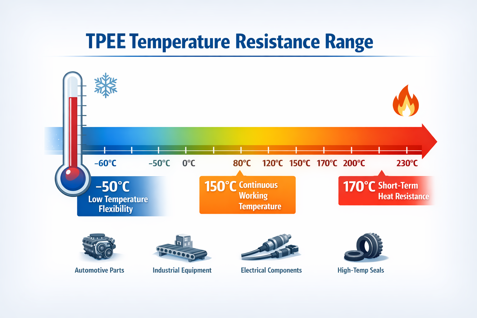 TPEE Temperature Resistance Range Diagram